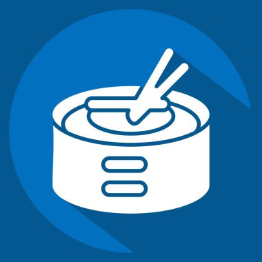 Icon Amok. Kamboçya sembolüyle ilgili. Uzun gölge tarzı. Basit dizayn edilebilir. Basit resimleme