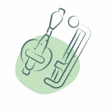 Simge Tro. Kamboçya sembolüyle ilgili. Renkli Leke Biçimi. Basit dizayn edilebilir. Basit resimleme