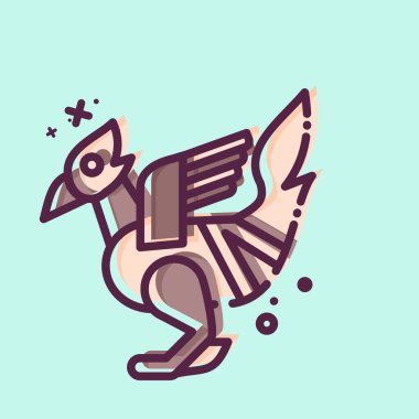 İkon Kuş Heykelleri. Kamboçya sembolüyle ilgili. MBE tarzı. Basit dizayn edilebilir. Basit resimleme