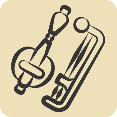 Simge Tro. Kamboçya sembolüyle ilgili. El çizimi tarzı. Basit dizayn edilebilir. Basit resimleme