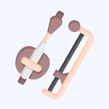 Simge Tro. Kamboçya sembolüyle ilgili. Düz stil. Basit dizayn edilebilir. Basit resimleme