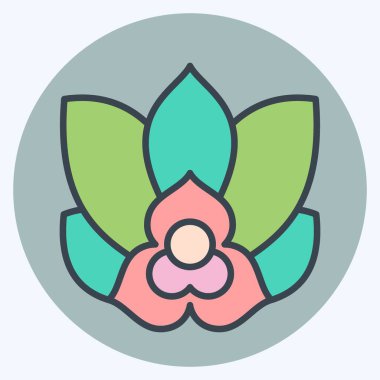 İkon Rumdul. Kamboçya sembolüyle ilgili. renk arkadaşı stili. Basit dizayn edilebilir. Basit resimleme