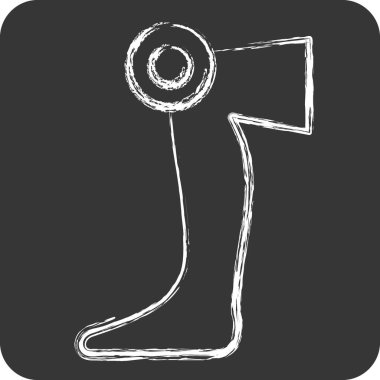 Simge Dizi. Vücut Ache sembolüyle ilgili. Tebeşir stili. Basit dizayn edilebilir. Basit resimleme