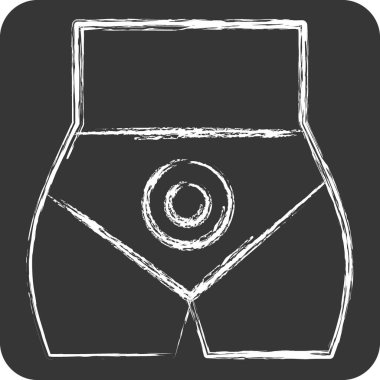 Icon Butt pain. related to Body Ache symbol. chalk Style. simple design editable. simple illustration