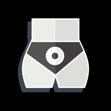 Icon Butt pain. related to Body Ache symbol. glossy style. simple design editable. simple illustration