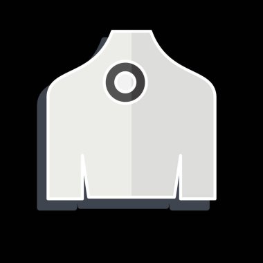 Sırt ağrısı ikonu. Vücut Ache sembolüyle ilgili. Parlak bir stil. Basit dizayn edilebilir. Basit resimleme