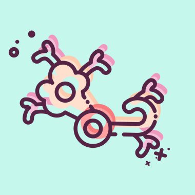 Simge Siniri. Vücut Ache sembolüyle ilgili. MBE tarzı. Basit dizayn edilebilir. Basit resimleme