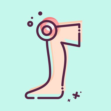 Simge Dizi. Vücut Ache sembolüyle ilgili. MBE tarzı. Basit dizayn edilebilir. Basit resimleme