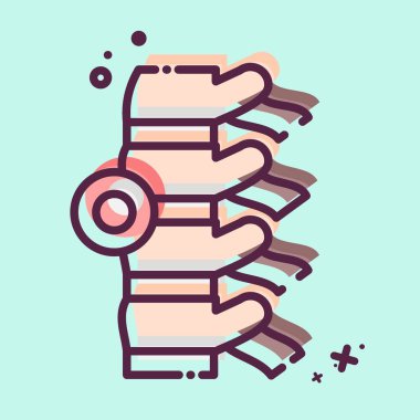 Icon Kemik Ağrısı. Vücut Ache sembolüyle ilgili. MBE tarzı. Basit dizayn edilebilir. Basit resimleme