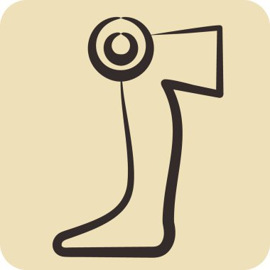 Simge Dizi. Vücut Ache sembolüyle ilgili. El çizimi tarzı. Basit dizayn edilebilir. Basit resimleme