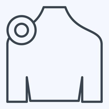 Simge Omuz. Vücut Ache sembolüyle ilgili. Sıra tarzı. Basit dizayn edilebilir. Basit resimleme