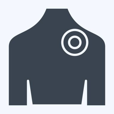 Icon Sırt Ağrısı 1. Vücut Ache sembolüyle ilgili. Kabartma tarzı. Basit dizayn edilebilir. Basit resimleme