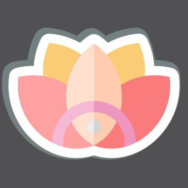 Çıkartma Çiçeği. Yerli halk sembolüyle ilgili. Basit dizayn edilebilir. Basit resimleme