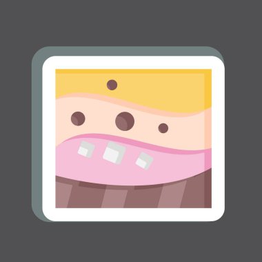 Etiket Jeolojik. Madencilik sembolüyle ilgili. Basit dizayn edilebilir. Basit resimleme