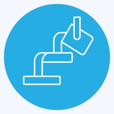 Simge eridi. Madencilik sembolüyle ilgili. Mavi gözlü. Basit dizayn edilebilir. Basit resimleme