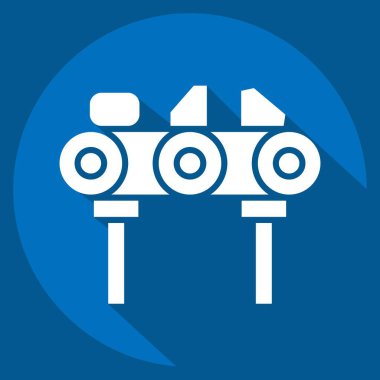 Simge Elmas. Madencilik sembolüyle ilgili. Uzun gölge tarzı. Basit dizayn edilebilir. Basit resimleme