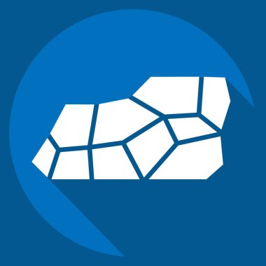 Simge kömürü. Madencilik sembolüyle ilgili. Uzun gölge tarzı. Basit dizayn edilebilir. Basit resimleme