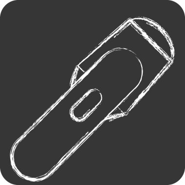 Simge Meşalesi. Madencilik sembolüyle ilgili. Tebeşir stili. Basit dizayn edilebilir. Basit resimleme