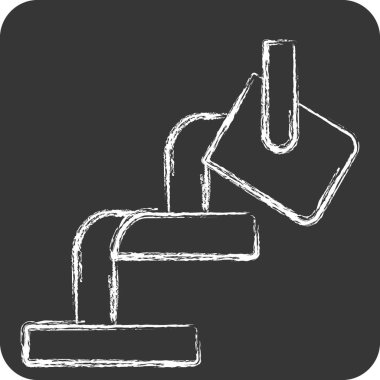 Simge eridi. Madencilik sembolüyle ilgili. Tebeşir stili. Basit dizayn edilebilir. Basit resimleme