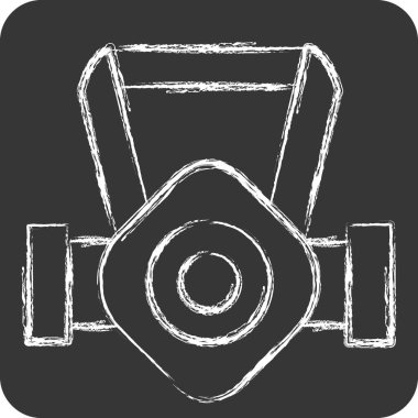 Simge Maskesi. Madencilik sembolüyle ilgili. Tebeşir stili. Basit dizayn edilebilir. Basit resimleme