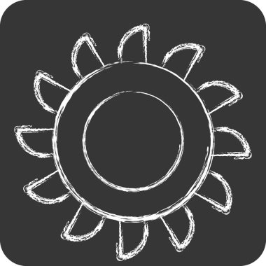 Simge Kesicisi. Madencilik sembolüyle ilgili. Tebeşir stili. Basit dizayn edilebilir. Basit resimleme