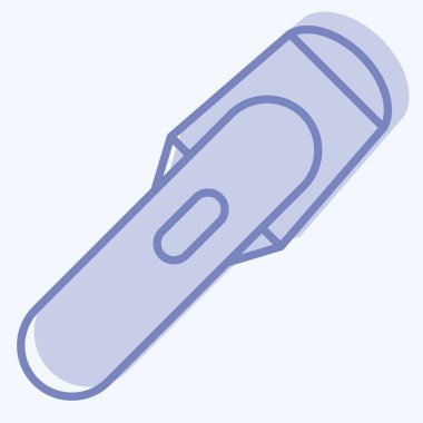 Simge Meşalesi. Madencilik sembolüyle ilgili. İki ton stili. Basit dizayn edilebilir. Basit resimleme