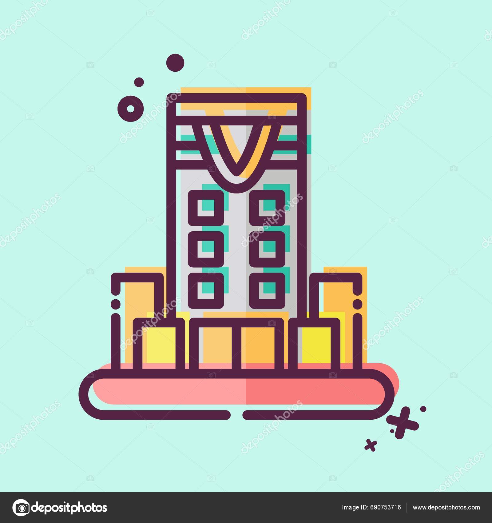 Icon Riyadh Related Capital Symbol Mbe Style Simple Design Editable