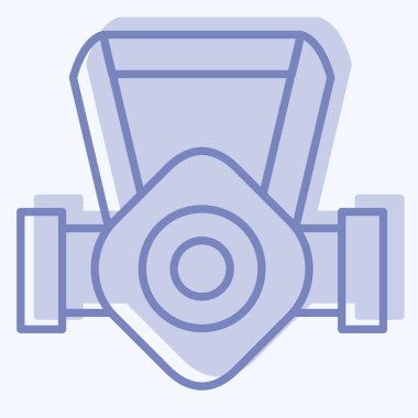 Simge Maskesi. Madencilik sembolüyle ilgili. İki ton stili. Basit dizayn edilebilir. Basit resimleme