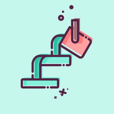 Simge eridi. Madencilik sembolüyle ilgili. MBE tarzı. Basit dizayn edilebilir. Basit resimleme