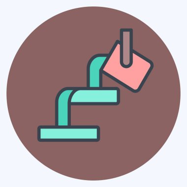 Simge eridi. Madencilik sembolüyle ilgili. renk arkadaşı stili. Basit dizayn edilebilir. Basit resimleme