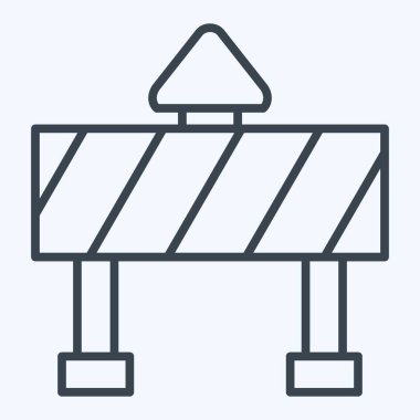 Simge Trafik Engeli. Madencilik sembolüyle ilgili. Sıra tarzı. Basit dizayn edilebilir. Basit resimleme