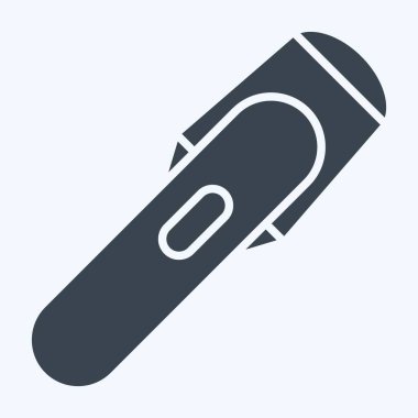 Simge Meşalesi. Madencilik sembolüyle ilgili. Kabartma tarzı. Basit dizayn edilebilir. Basit resimleme