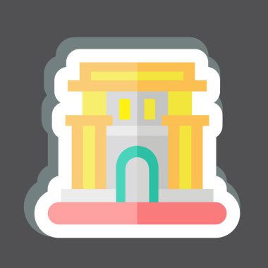 Etiket Pyongyang. Başkent sembolüyle ilgili. Basit dizayn edilebilir. Basit resimleme