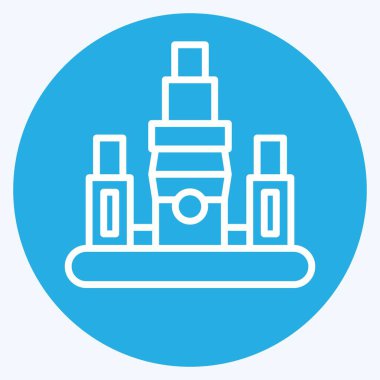 Icon Taipei. Başkent sembolüyle ilgili. Mavi gözlü. Basit dizayn edilebilir. Basit resimleme