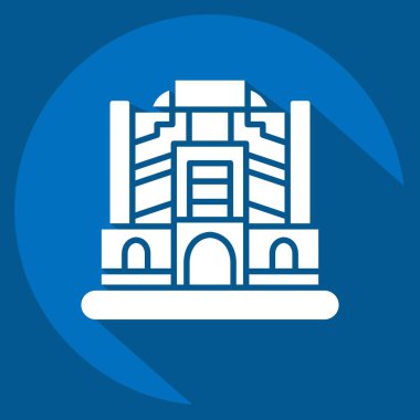 İkon Bağdat. Başkent sembolüyle ilgili. Uzun gölge tarzı. Basit dizayn edilebilir. Basit resimleme