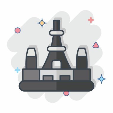 Simge Tokyo. Başkent sembolüyle ilgili. Çizgi roman. Basit dizayn edilebilir. Basit resimleme