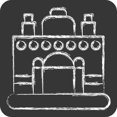 Simge Vientiane. Başkent sembolüyle ilgili. Tebeşir stili. Basit dizayn edilebilir. Basit resimleme