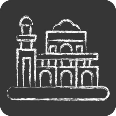 İkon Manila. Başkent sembolüyle ilgili. Tebeşir stili. Basit dizayn edilebilir. Basit resimleme