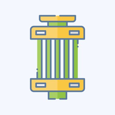 Simge Filtresi. Otomotiv sembolü. Karalama stili. Basit dizayn edilebilir. Basit resimleme