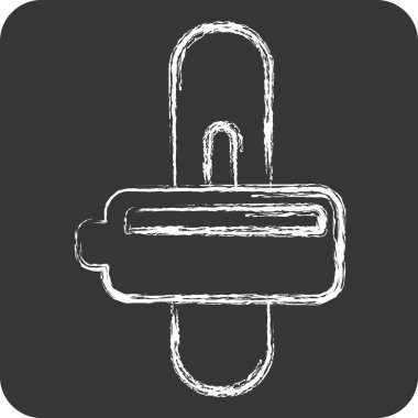 Simge Otomatik Aktarım. Otomotiv sembolü. Tebeşir stili. Basit dizayn edilebilir. Basit resimleme