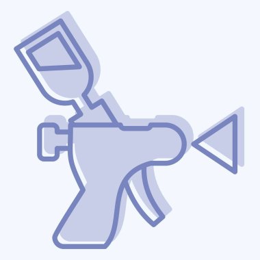 Simge boyama. Otomotiv sembolü. İki ton stili. Basit dizayn edilebilir. Basit resimleme