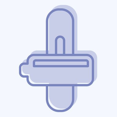 Simge Otomatik Aktarım. Otomotiv sembolü. İki ton stili. Basit dizayn edilebilir. Basit resimleme