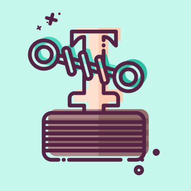 Simge Askısı. Otomotiv sembolü. MBE tarzı. Basit dizayn edilebilir. Basit resimleme