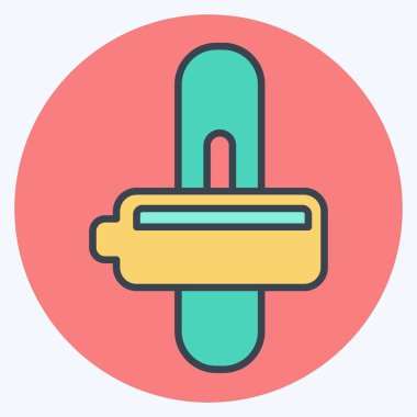 Simge Otomatik Aktarım. Otomotiv sembolü. renk arkadaşı stili. Basit dizayn edilebilir. Basit resimleme