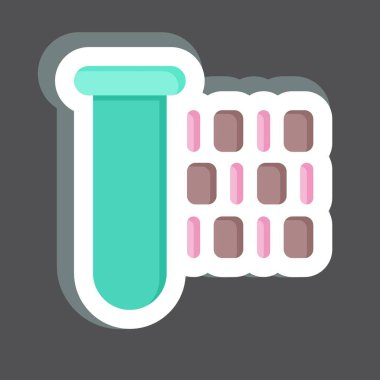 Çıkartma Yapay Döllenme. Biyokimya sembolüyle ilgili. Basit dizayn edilebilir. Basit resimleme