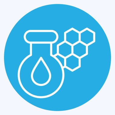 Simge klorofil. Biyokimya sembolüyle ilgili. Mavi gözlü. Basit dizayn edilebilir. Basit resimleme