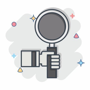 Simge Midge. Biyokimya sembolüyle ilgili. Çizgi roman. Basit dizayn edilebilir. Basit resimleme