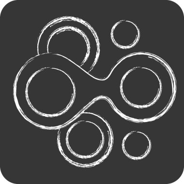 Simge hücreleri. Biyokimya sembolüyle ilgili. Tebeşir stili. Basit dizayn edilebilir. Basit resimleme