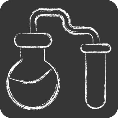 Simgesel Kimyasal Deneyler. Biyokimya sembolüyle ilgili. Tebeşir stili. Basit dizayn edilebilir. Basit resimleme