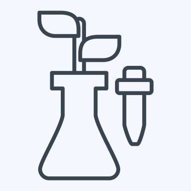 Icon Bio Teknoloji. Biyokimya sembolüyle ilgili. Sıra tarzı. Basit dizayn edilebilir. Basit resimleme